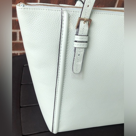 NWT-Kate Spade-Orchard Street-Maya Tote-Pebbled Leather-Crystal Blue-Tassels$358 - Picture 5 of 13